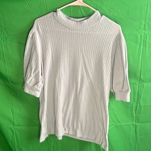 Lacey/Puffy elbow cut shirt.